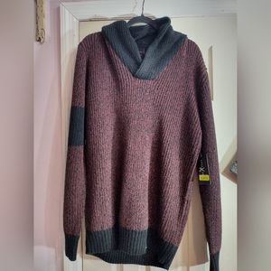 Marc Ecko Cut & Sew Armband Shawl Rib Pullover Sweater Men's XL Long Sleeve